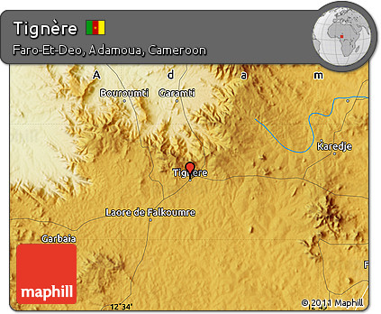 Physical Map of Tignère
