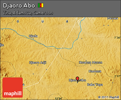 Physical Map of Djaoro Abo