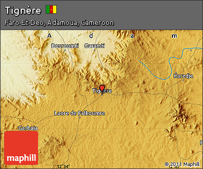 Physical Map of Tignère