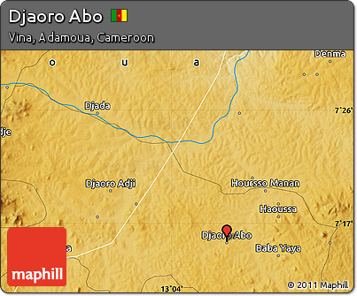 Physical Map of Djaoro Abo