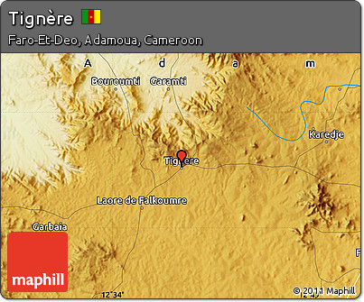 Physical Map of Tignère