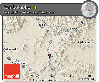 Shaded Relief Map of Sambolabbo