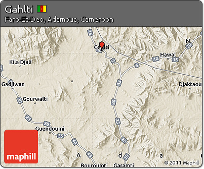 Shaded Relief Map of Gahlti