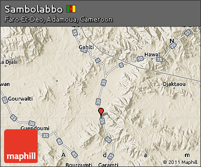 Shaded Relief Map of Sambolabbo