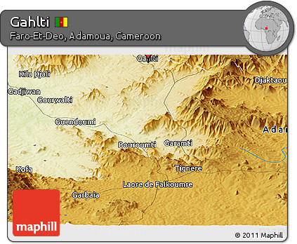 Physical Panoramic Map of Gahlti