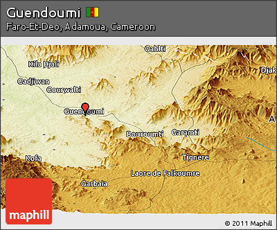 Physical Panoramic Map of Guendoumi