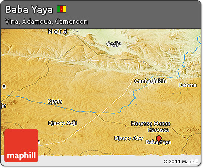 Physical Panoramic Map of Baba Yaya