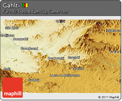 Physical Panoramic Map of Gahlti