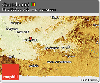 Physical Panoramic Map of Guendoumi