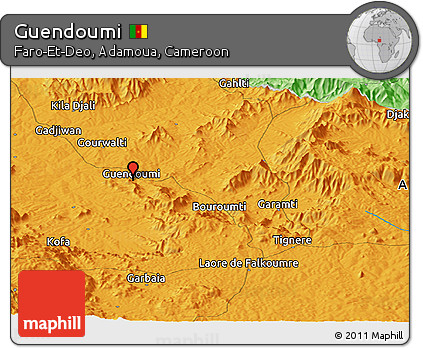 Political Panoramic Map of Guendoumi
