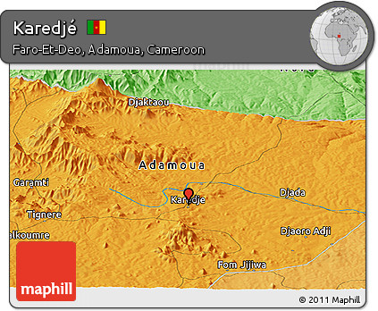 Political Panoramic Map of Karedjé