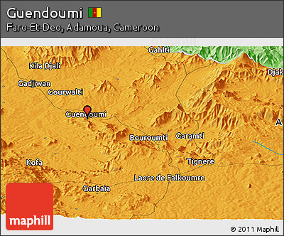 Political Panoramic Map of Guendoumi
