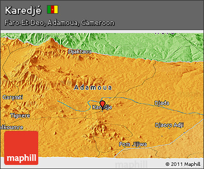 Political Panoramic Map of Karedjé