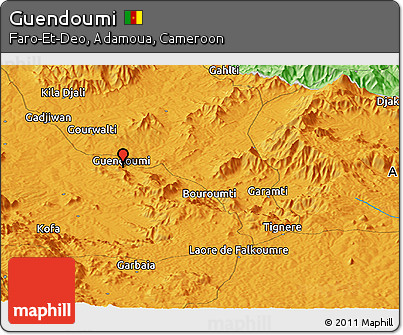 Political Panoramic Map of Guendoumi