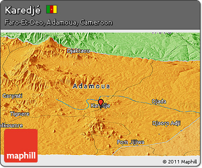 Political Panoramic Map of Karedjé