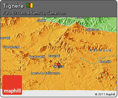 Political Panoramic Map of Tignère