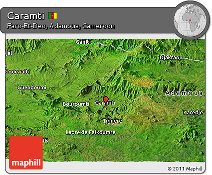 Satellite Panoramic Map of Garamti