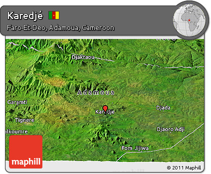 Satellite Panoramic Map of Karedjé