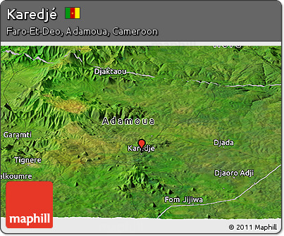 Satellite Panoramic Map of Karedjé
