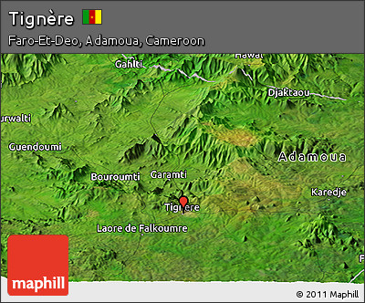 Satellite Panoramic Map of Tignère