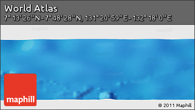 Physical Panoramic Map of the Area around 7° 30' 57" N, 131° 49' 29" E