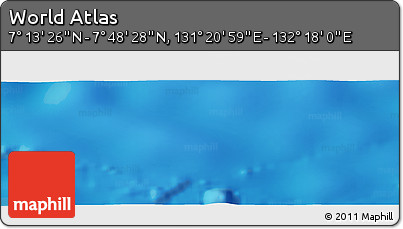 Physical Panoramic Map of the Area around 7° 30' 57" N, 131° 49' 29" E