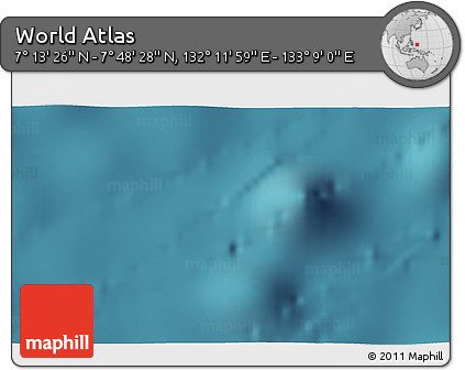 Satellite 3D Map of the Area around 7° 30' 57" N, 132° 40' 30" E
