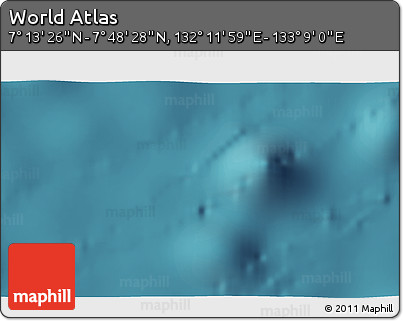 Satellite 3D Map of the Area around 7° 30' 57" N, 132° 40' 30" E