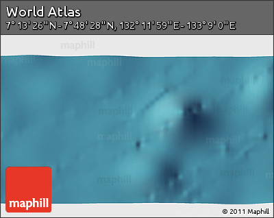 Satellite 3D Map of the Area around 7° 30' 57" N, 132° 40' 30" E