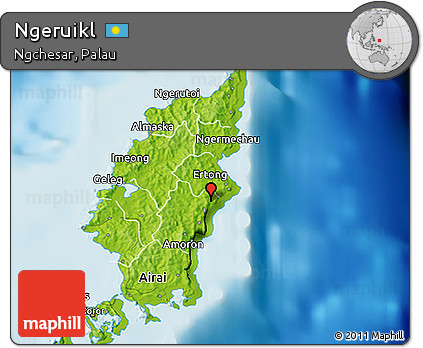 Physical 3D Map of Ngeruikl
