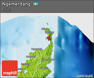 Physical 3D Map of Ngemerdang