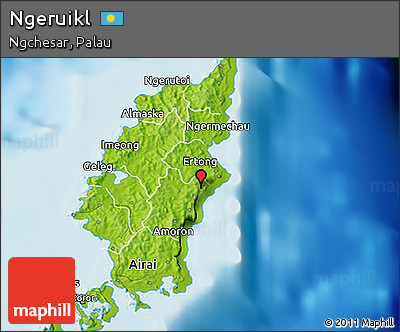 Physical 3D Map of Ngeruikl