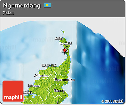 Physical 3D Map of Ngemerdang