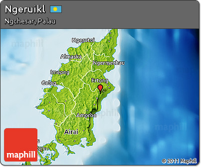 Physical 3D Map of Ngeruikl