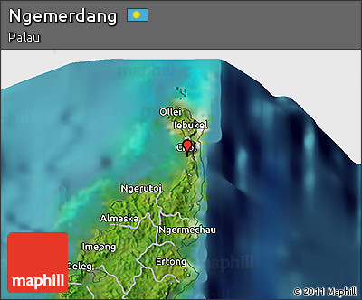 Satellite 3D Map of Ngemerdang