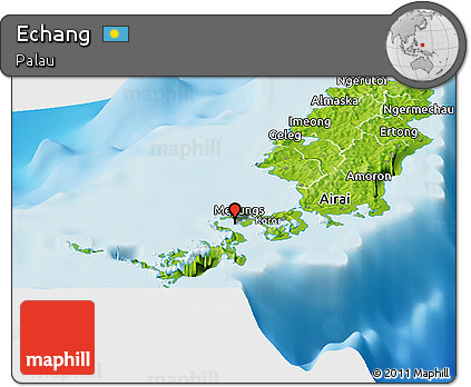 Physical Panoramic Map of Echang
