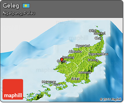 Physical Panoramic Map of Geleg