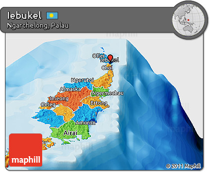 Political Panoramic Map of Iebukel