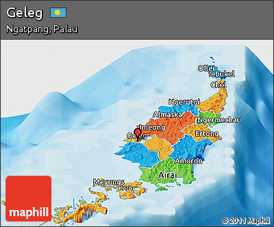 Political Panoramic Map of Geleg
