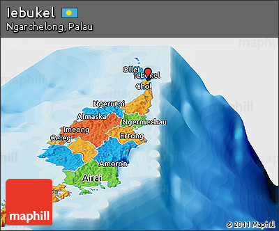 Political Panoramic Map of Iebukel