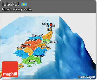 Political Panoramic Map of Iebukel