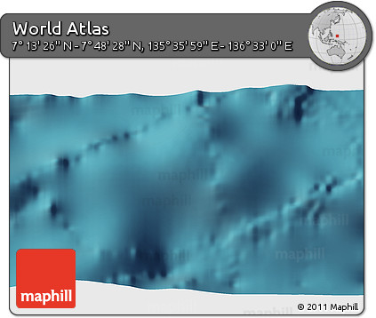Satellite 3D Map of the Area around 7° 30' 57" N, 136° 4' 29" E