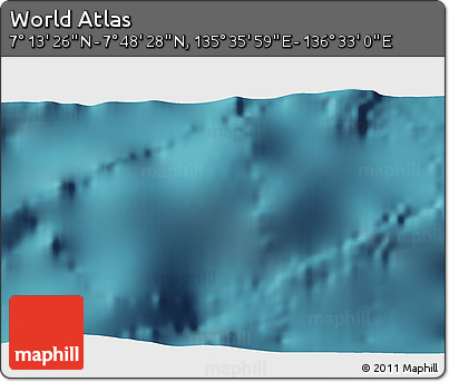 Satellite 3D Map of the Area around 7° 30' 57" N, 136° 4' 29" E