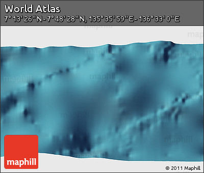 Satellite 3D Map of the Area around 7° 30' 57" N, 136° 4' 29" E