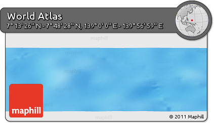 Physical Panoramic Map of the Area around 7° 30' 57" N, 139° 28' 29" E