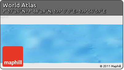 Physical Panoramic Map of the Area around 7° 30' 57" N, 139° 28' 29" E