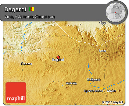 Physical 3D Map of Bagarni