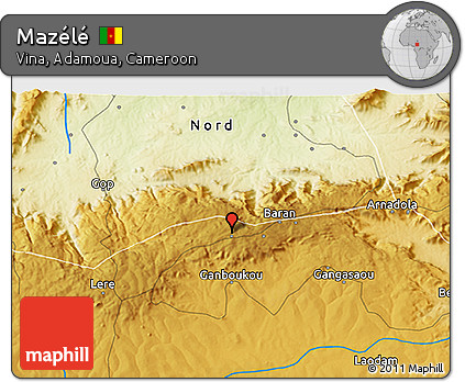 Physical 3D Map of Mazélé