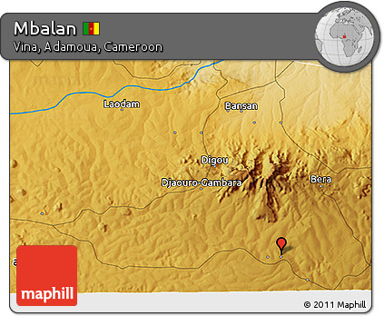 Physical 3D Map of Mbalan
