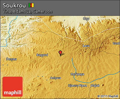 Physical 3D Map of Soukrou